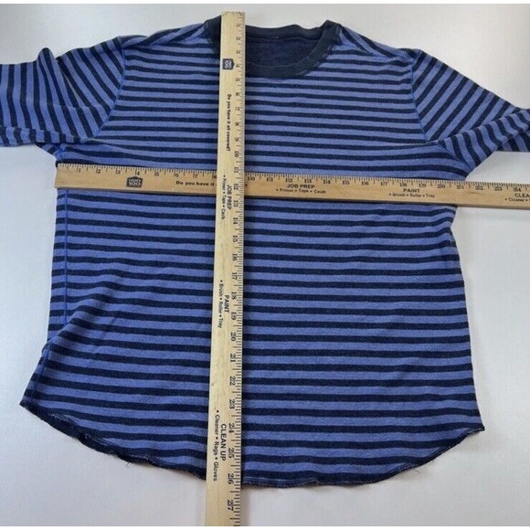 Lululemon Binary Crew Rugged Blue Heathered Black / Heathered Tempest Blue Sz L - Picture 10 of 10